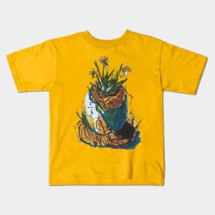 Birds Nest on Ostrich Egg Kids T-Shirt